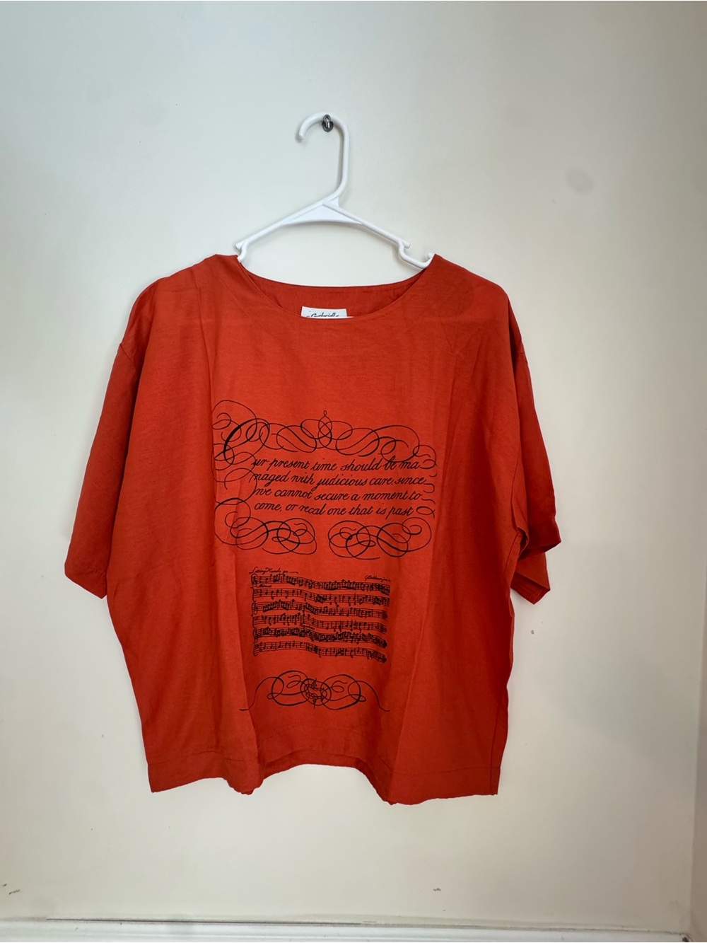 Women's Red Graphic Short-Sleeve Blouse